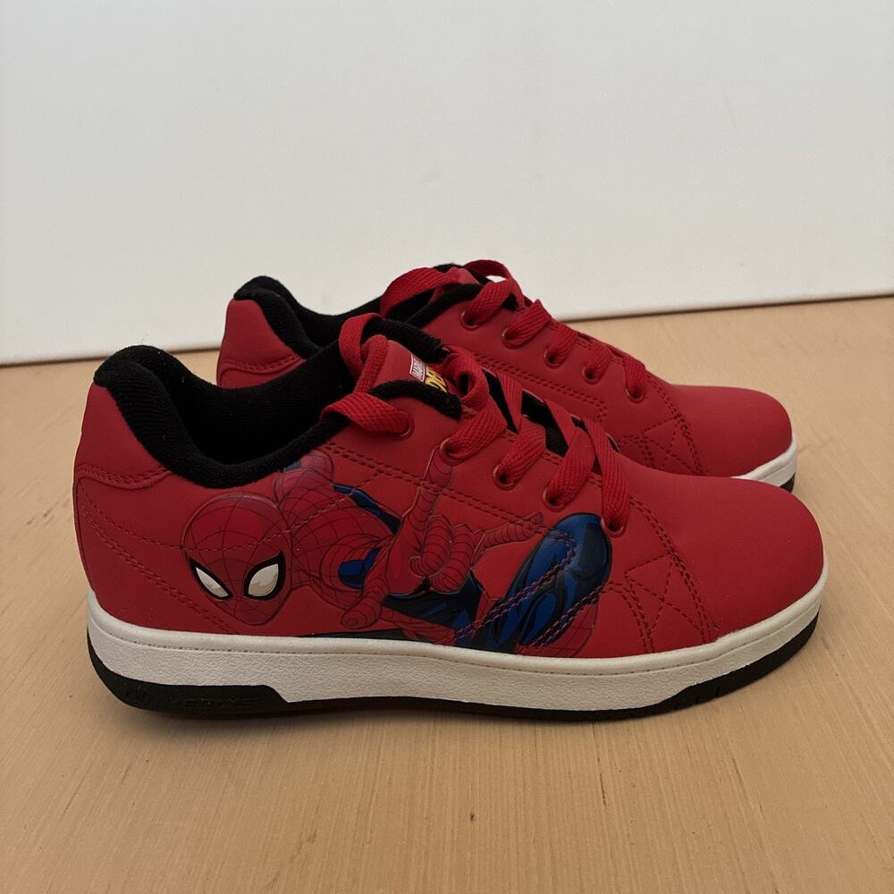 Heelys Youth Kids Size 6 Spider-Man Marvel Wheels Red Skate Sneakers Shoe